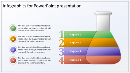 Conical Flask Infographics For PowerPoint Presentation