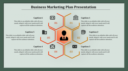 Business And Marketing Plan Template For Presentation