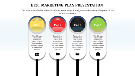 Best Marketing Plan Template With Four Node