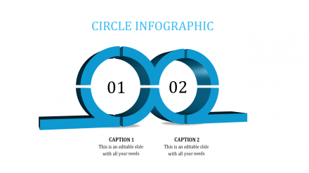 A Two Noded Circle Infographic PowerPoint Presentation