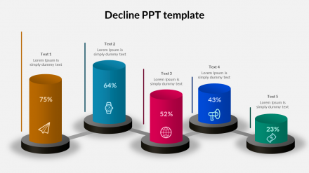 Decline PowerPoint PPT Template