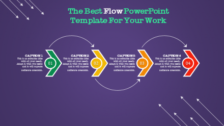 Get Flow PowerPoint Template With Dark Background