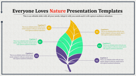 Nature Presentation Templates - Leafy Shape