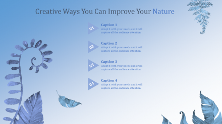 Creative Nature Presentation Templates With Four Node