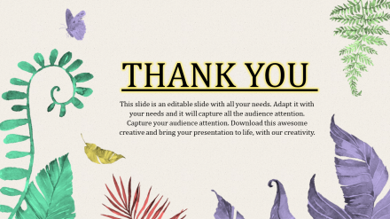 Free - Amazing Thank You For PPT Presentation Template Design