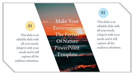 Attractive Nature PowerPoint Template With Two Node