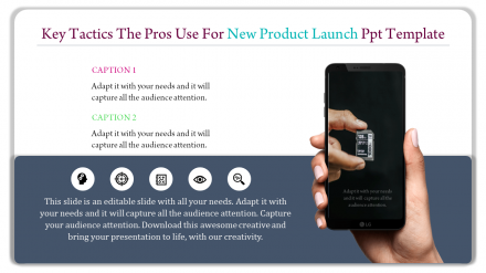 Use New Product Launch PPT Template Presentation Design