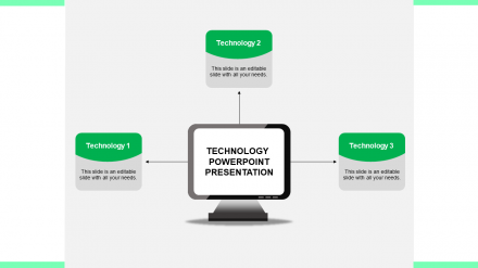 Amazing Technology PowerPoint Templates In Green Color