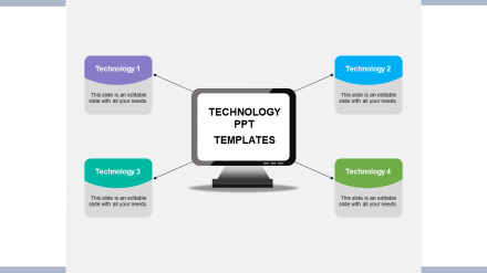 Attractive Technology PowerPoint Templates In Blue Color