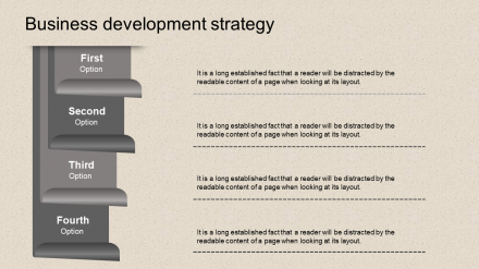 Stunning Business Development Strategy PPT Template Design