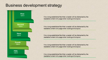 Amazing Business Development Strategy PPT-Green Color