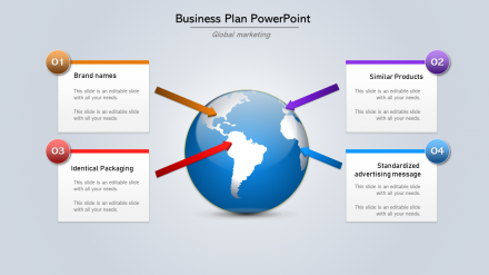 Free - A Four Noded Business Plan PowerPoint