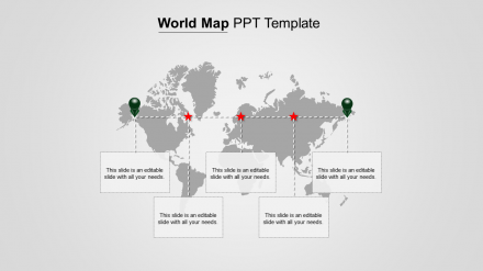 Free - Stunning World Map PPT Template Presentation Designs