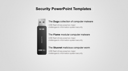 Free - A Three Noded Security Powerpoint Templates