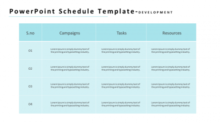 Stunning PowerPoint Schedule Template Presentation