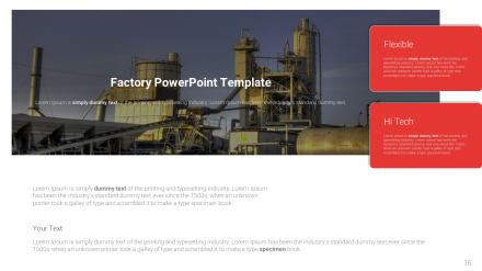 Free - Awesome Factory PowerPoint Template With Two Nodes