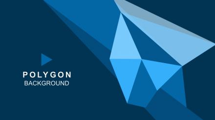 Blue Polygon Background In PowerPoint Template Presentation