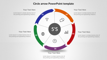 Incredible Circle Arrow PowerPoint Template Slide Design