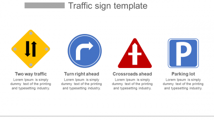 Respective Traffic Sign Template Symbols And Uses