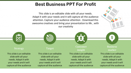 Free - The Best Business PPT Template For Profit
