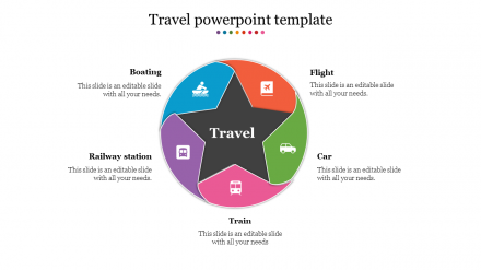  Travel PowerPoint Template With Vehicle Icons