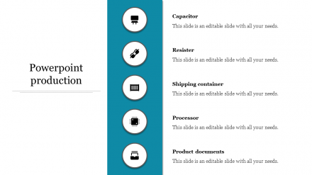 Flawless & Fetching PowerPoint Production Template PPT