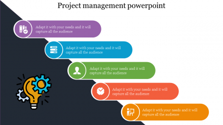 Horizontal Project Management Powerpoint Slides