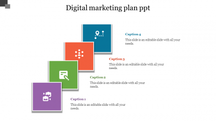 Digital Marketing Plan PPT With Overlap Model