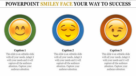 Free - Three Node PowerPoint Smiley Face Slide Templates