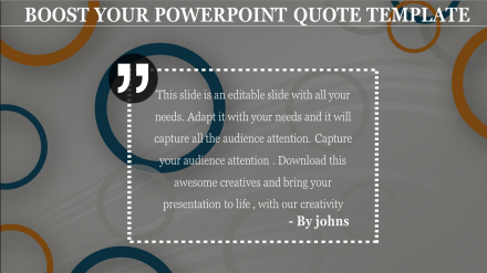 Creative PowerPoint Quote Template Presentation