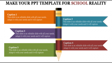 PPT Template For School With Pencil Model
