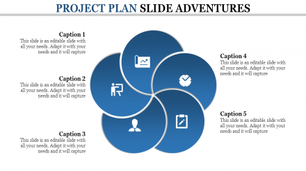 Project Plan Slide Template Presentation With Five Node