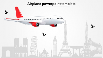 Attractive Airplane PowerPoint Template Presentation