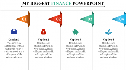 Free - Best Finance PowerPoint With Four Nodes Slide Design