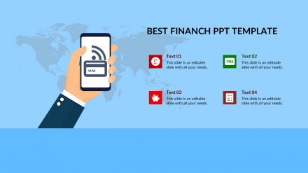 Best Fintech PPT Template Slide Design With Four Node