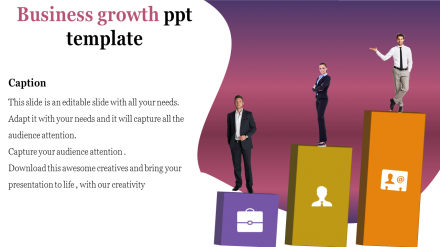 Business Growth PPT In Steps Design     