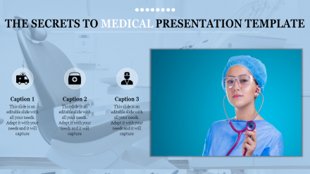 Free - Attractive Doctor Medical Presentation Template With Blue Background