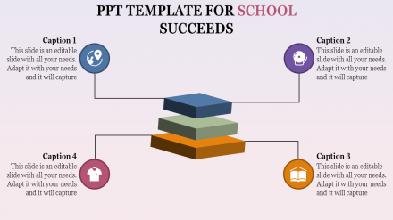 Cube PPT Template For School PPT Presentation Slide