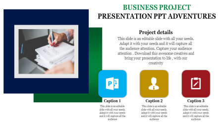 Free - Best Business Project Presentation PPT Template Slide