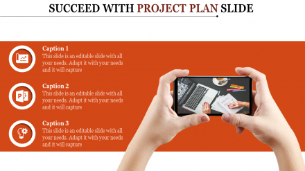 Three Node Project Plan Slide Template Presentation
