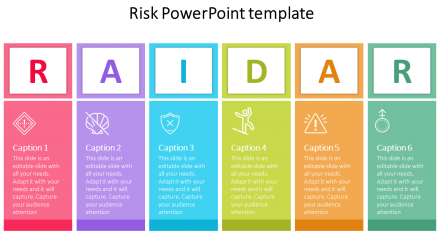 Effective Risk PowerPoint Template Presentation 6-Node