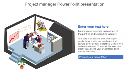 Project Manager PowerPoint Presentation-3D Clipart Design