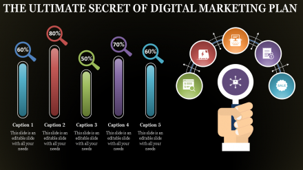 Innovative Digital Marketing Plan PPT With Dark Background