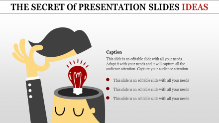 Presentation Slides Ideas-human With Bulb