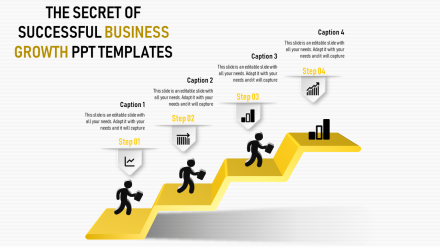  Business Growth Powerpoint Templates With Stairs