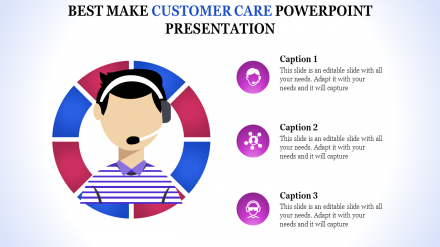 Free - Customer Care PowerPoint Presentation With Human Icons