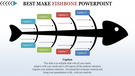 Amazing Fishbone PowerPoint With Eight Stages Slides