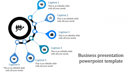 Effective Business PowerPoint Templates With Blue Color