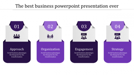 Magnificent Business PowerPoint Template With Four Nodes