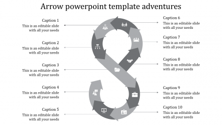 Stunning Arrows PowerPoint Templates Presentation Slide